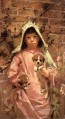 Girl with Puppies Theodore Robinson